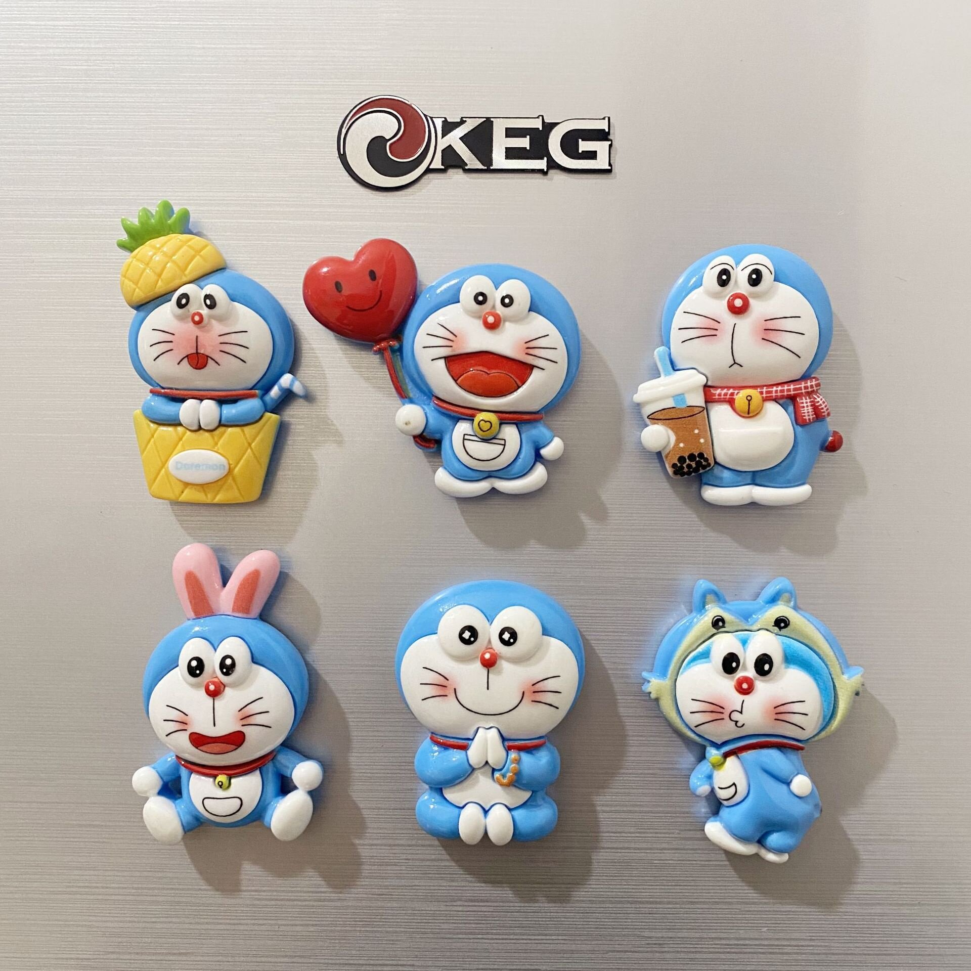 卡通机器猫冰箱磁吸贴装饰文创叮当猫蓝胖子可爱3D立体树脂冰箱