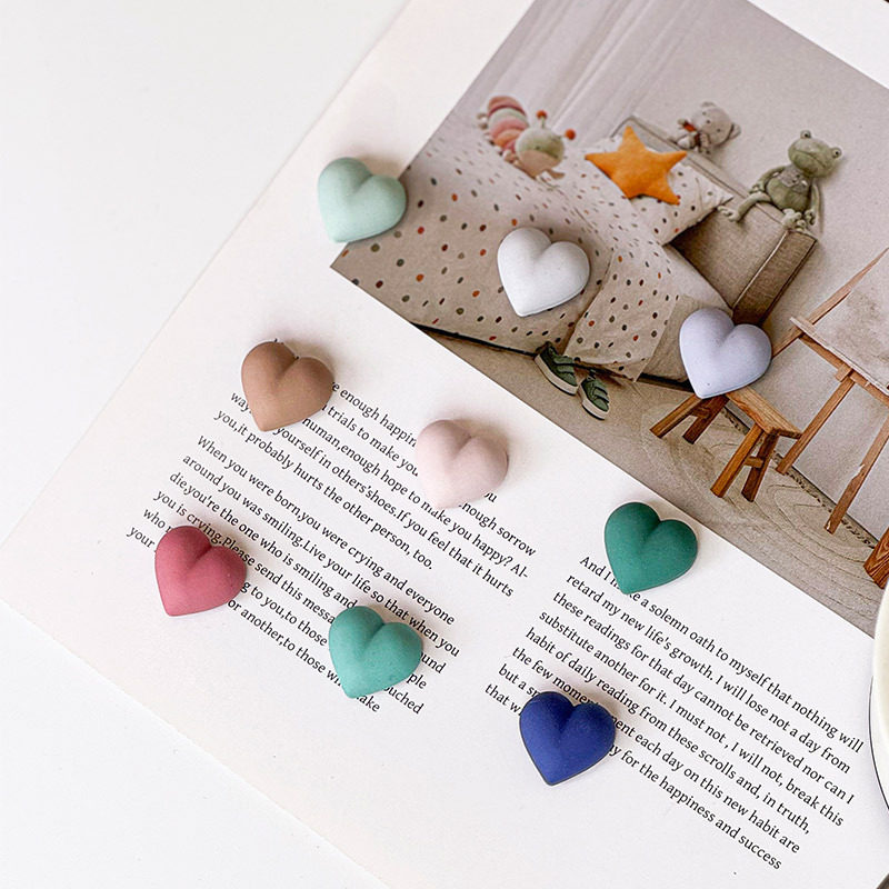 爱心软胶结婚冰箱贴3d立体渐变强磁贴便利签留言装饰冰箱贴定制