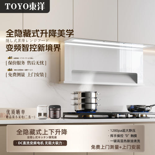 TOYO東洋（日本）油烟机全隐藏式自动升降抽油烟机嵌入式一级变频