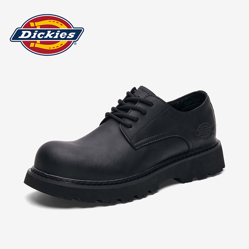 Dickies男鞋2026新款秋冬季黑色工装鞋男休闲大头皮鞋低帮马丁靴