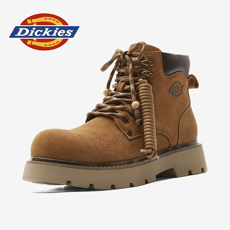 Dickies男鞋2026秋冬新款马丁靴男中帮系带男士厚底工装鞋