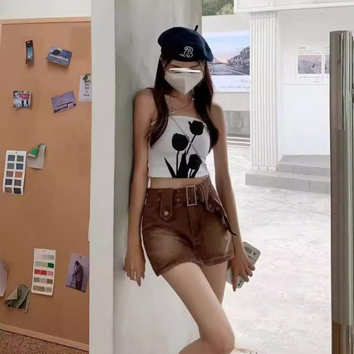 牛仔短裙女夏a字半身裙新款设计感包臀裙小个子高腰裙子2024夏款