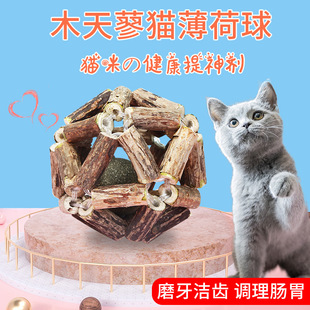 新款猫球玲珑球猫薄荷玩具木天蓼逗猫棒磨牙洁齿棒耐啃咬幼猫用品