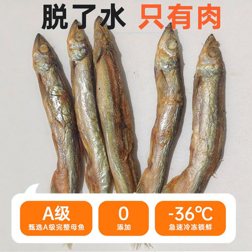 新款多春鱼冻干罐装桶装小鱼宠