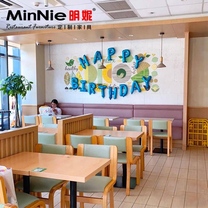 汉堡店桌椅德克士桌子餐桌商用小吃经济型餐厅 肯德基餐桌椅组合