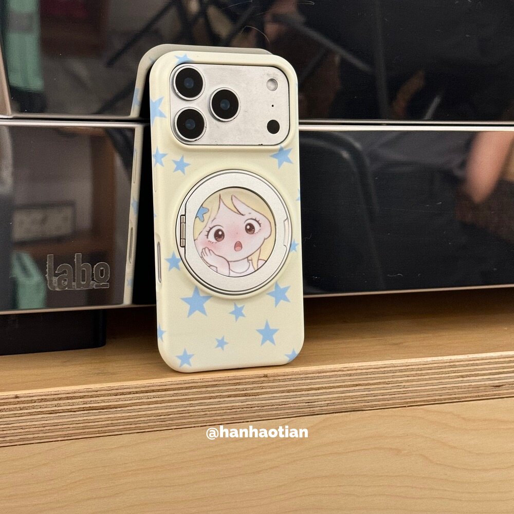 韩好甜夏日星星女孩支点壳ins风韩系适用于苹果17ProMax手机壳iPhone16简约15Pro新款简约可爱小清新保护