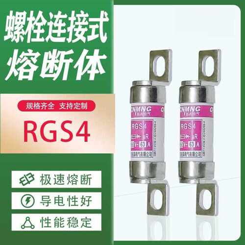 RGS4快速熔断器AC690V 32A40A63A保险丝熔断器圆管100A保险管