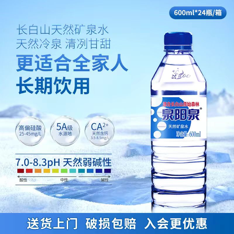【大规格采购链接600ML*24*30箱】泉阳泉长白山天然矿泉水整箱