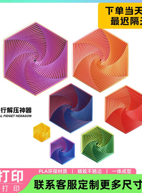3d打印跨境分形烦躁六边形解压神器FractalFidgetHexagon玩具2025