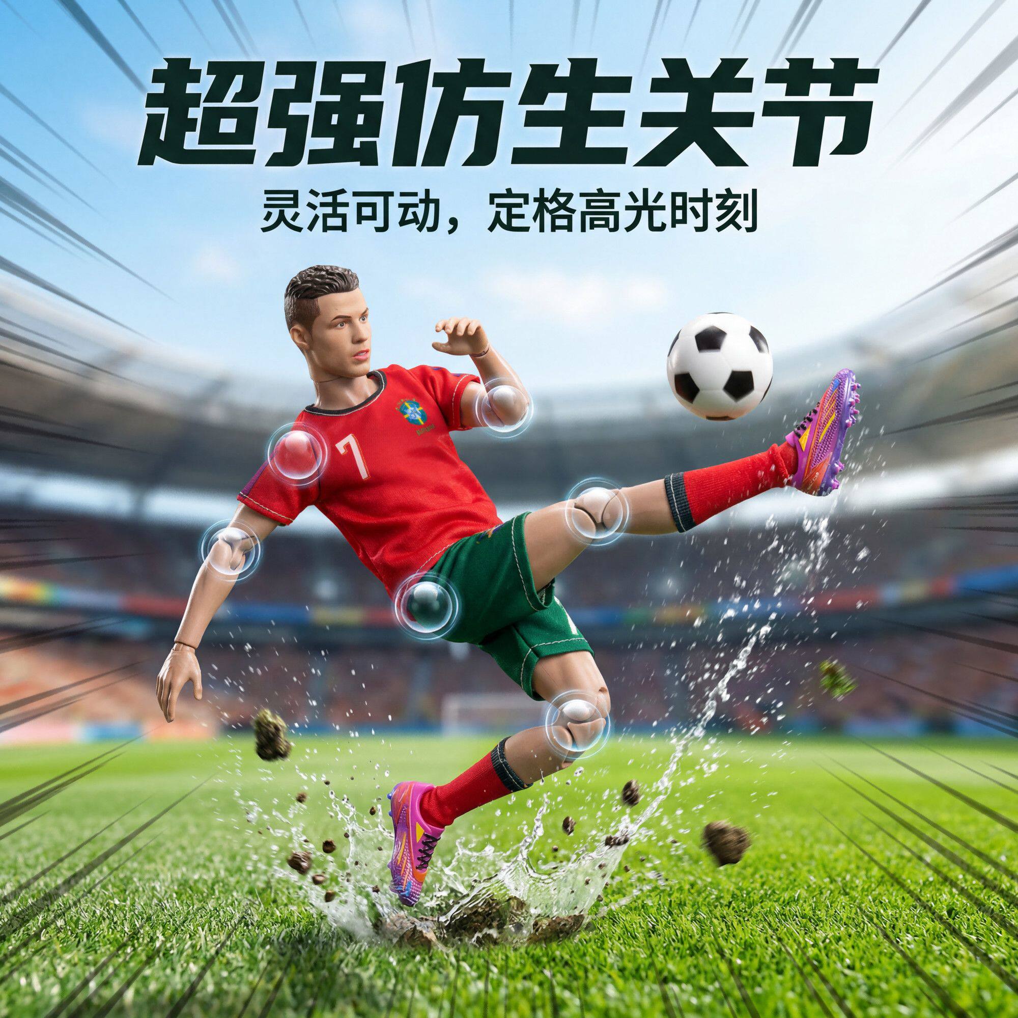 C罗手办模型30CM关节可动