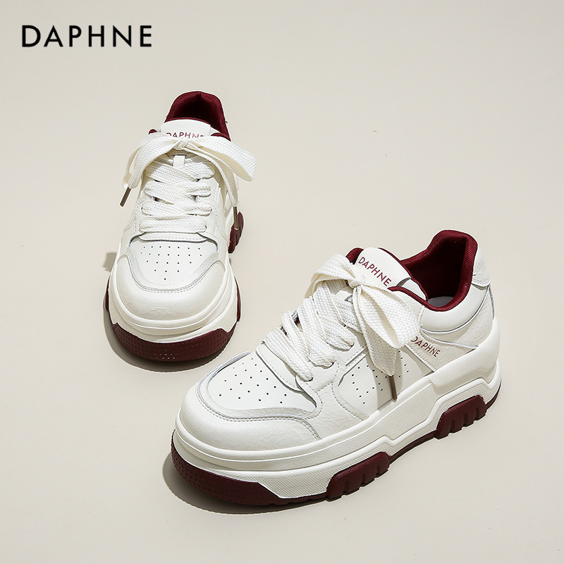 达芙妮2026春季新款厚底增高小白鞋时尚百搭潮流板鞋休闲运动女鞋