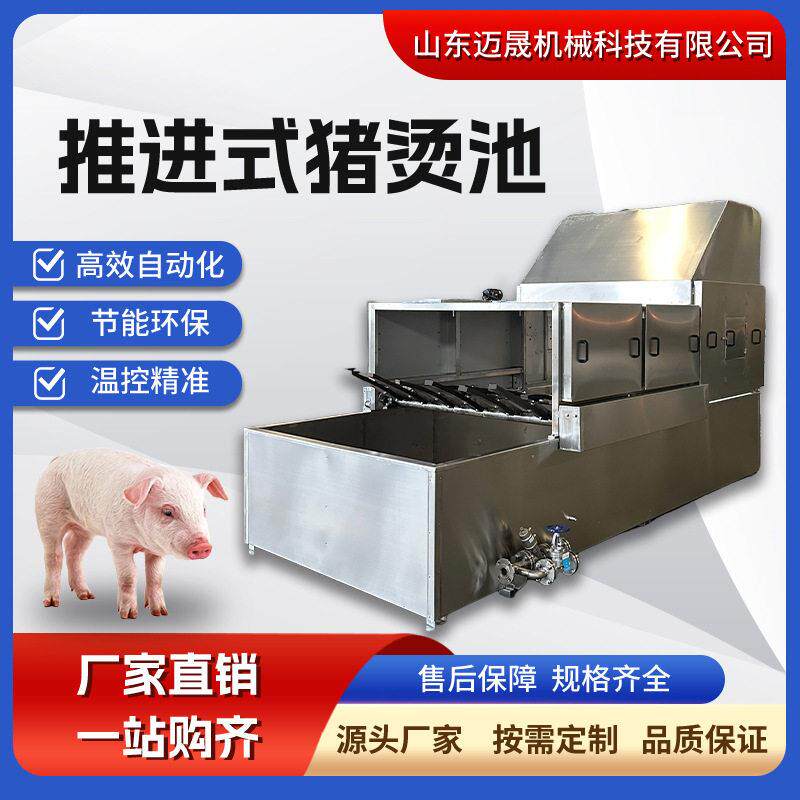 改造封闭式整猪烫毛机全自动毛猪运河烫生猪电加热运河式烫池
