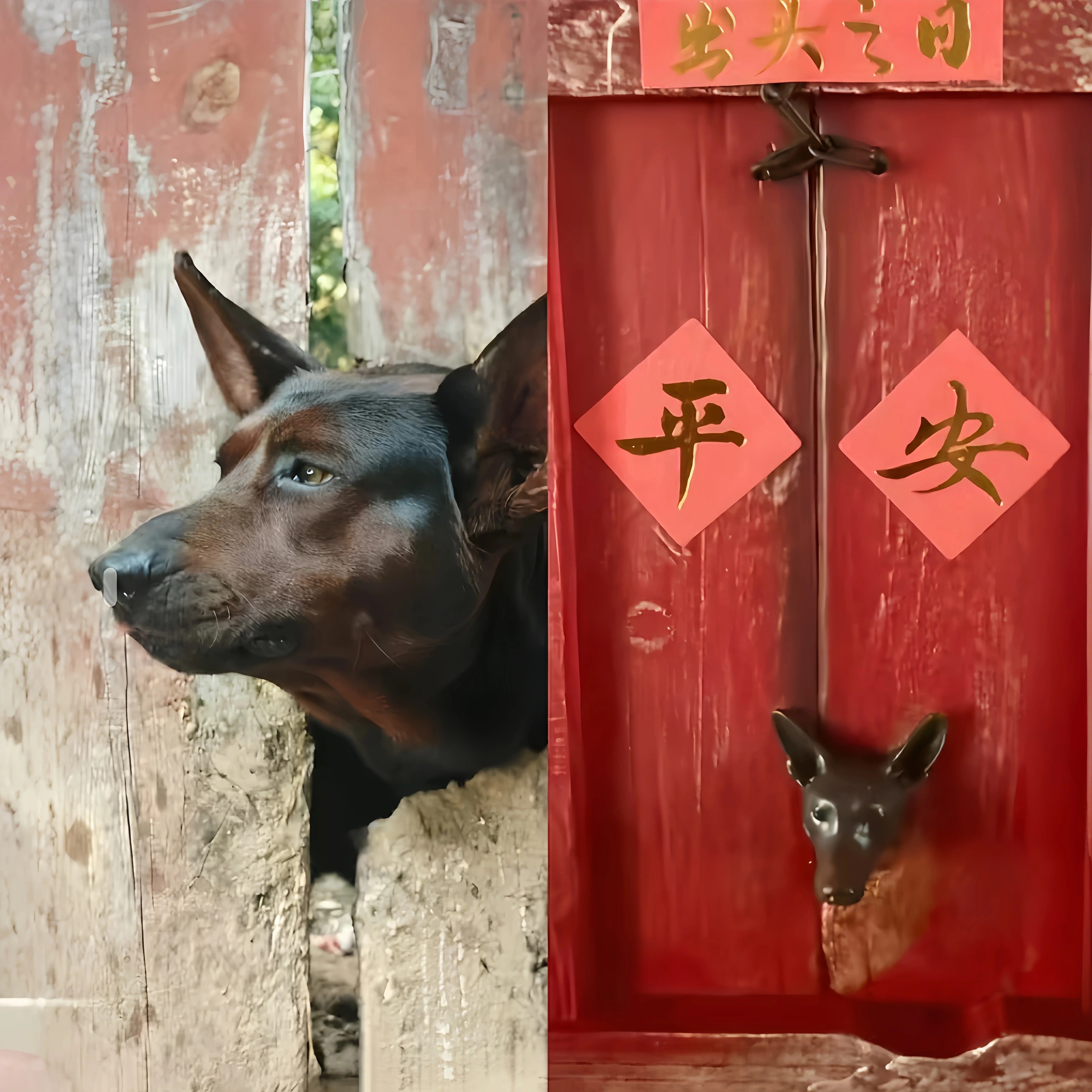 出头之日！五台山佛光寺狗狗二亮出头之日冰箱贴山西旅游纪念品