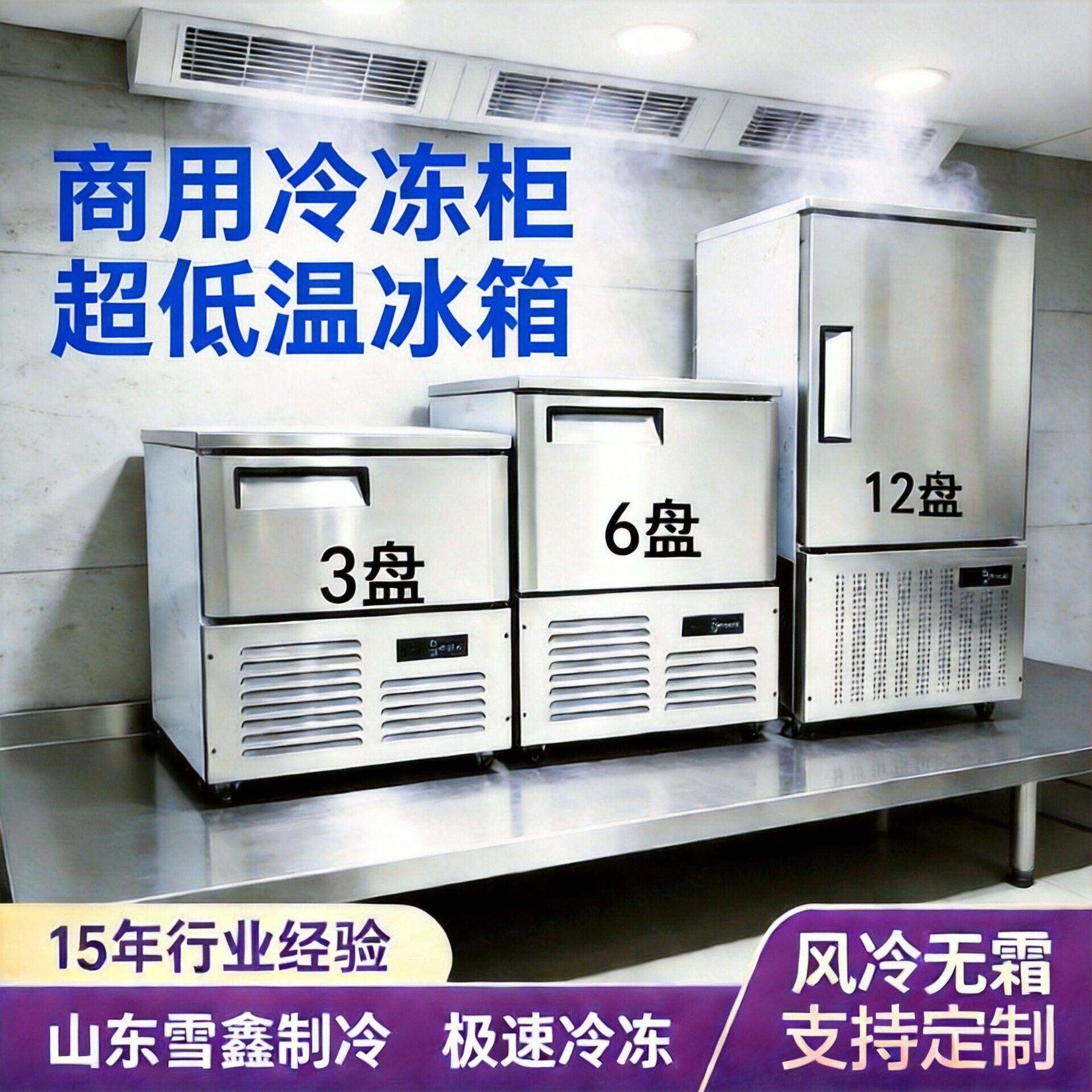 商用速冻柜零下45℃度秒速降温大容量急速冷冻风冷无霜冷冻柜