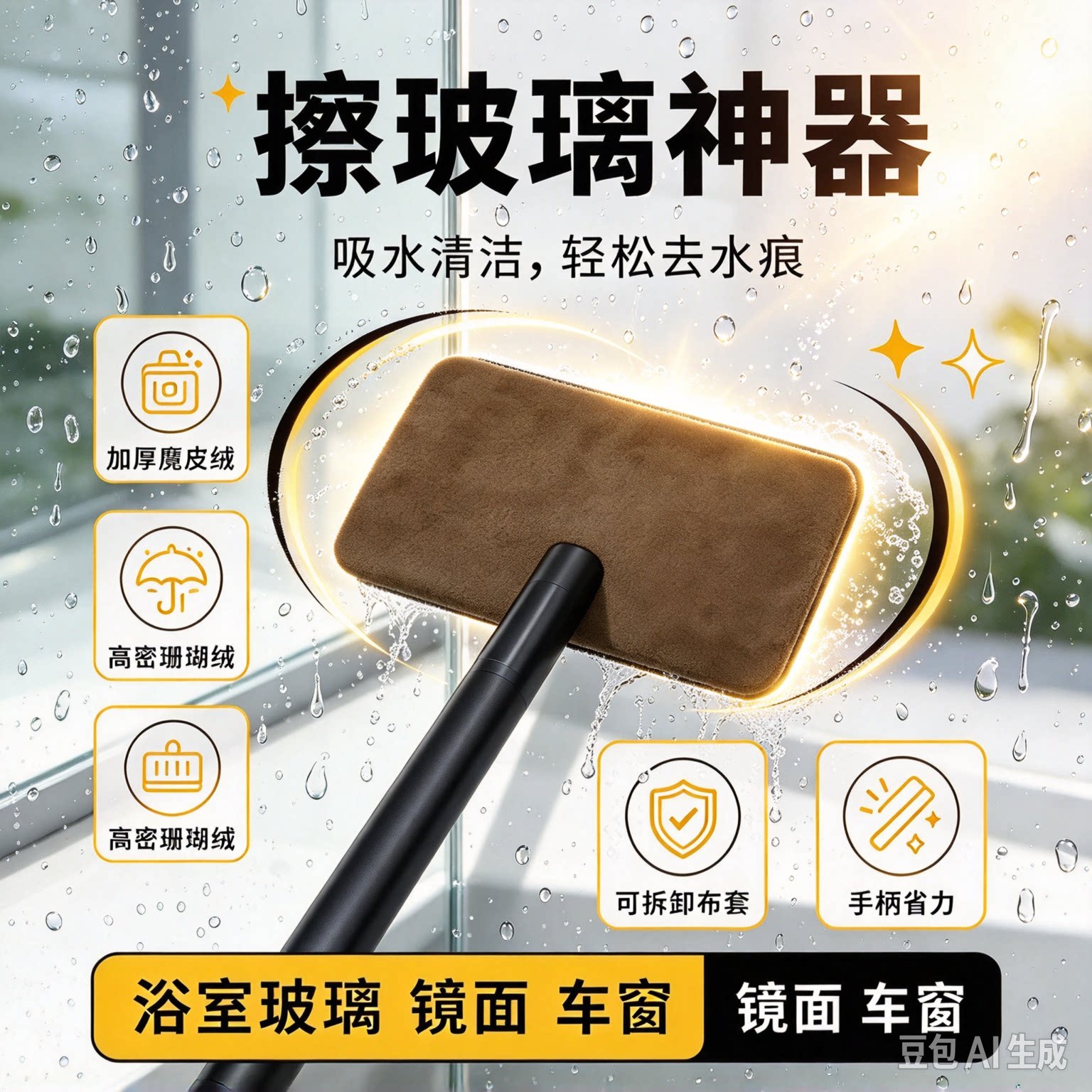 【下单立减50】汽车前挡风内玻璃除雾刷去雾角落除尘清洁刷子JH
