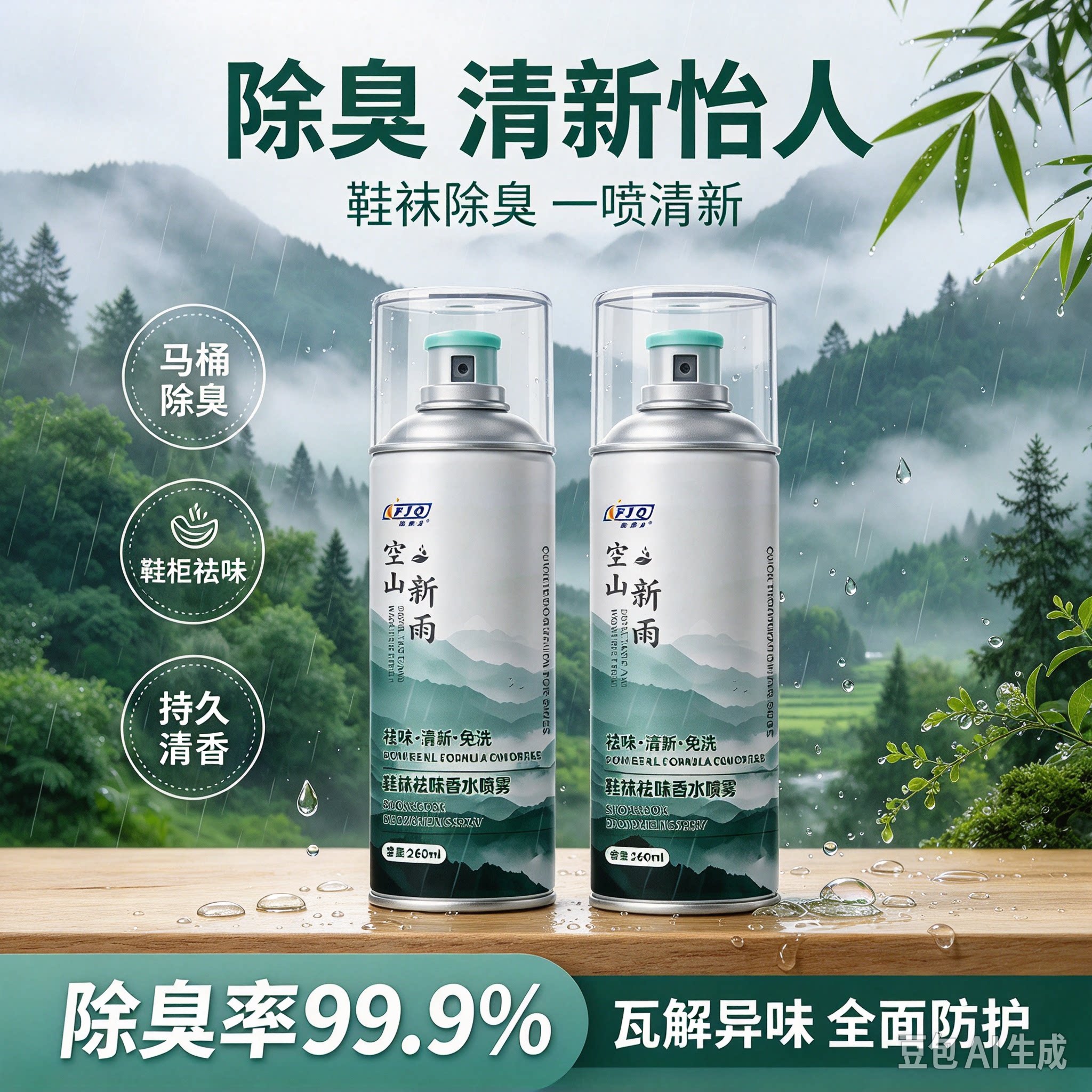新升级家用留香空山新雨绿茶香味多场景使用除菌去除家中异味JM