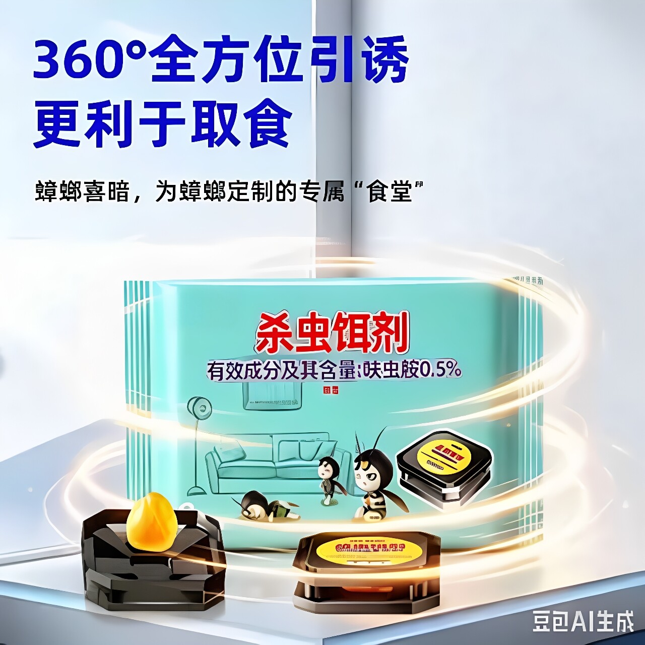 蟑螂药全一窝端家用室内厨房强力灭杀蟑胶饵剂神zy2