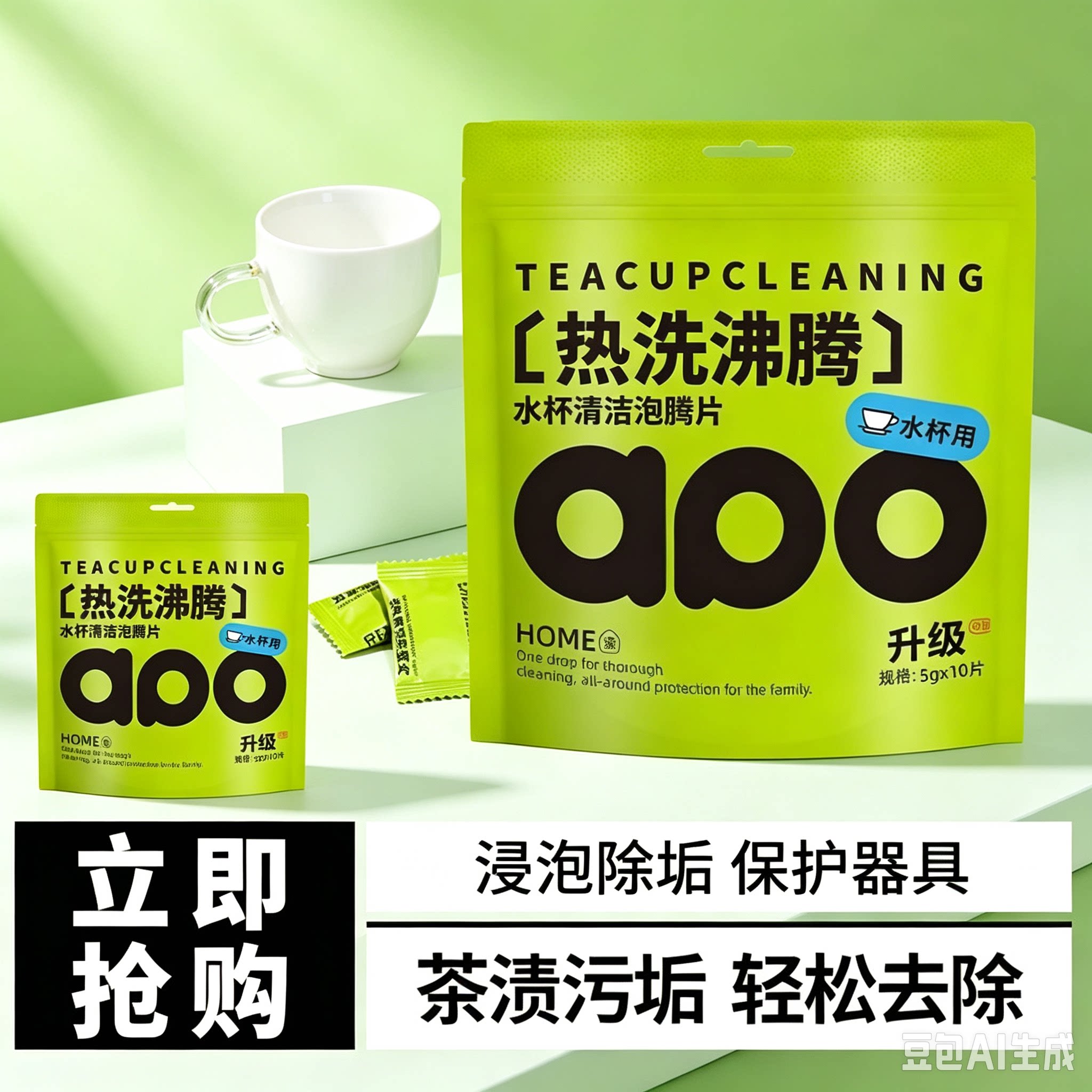 水杯泡腾片除垢去污清洗茶杯去污垢茶垢多功能泡泡乐清洁剂JH