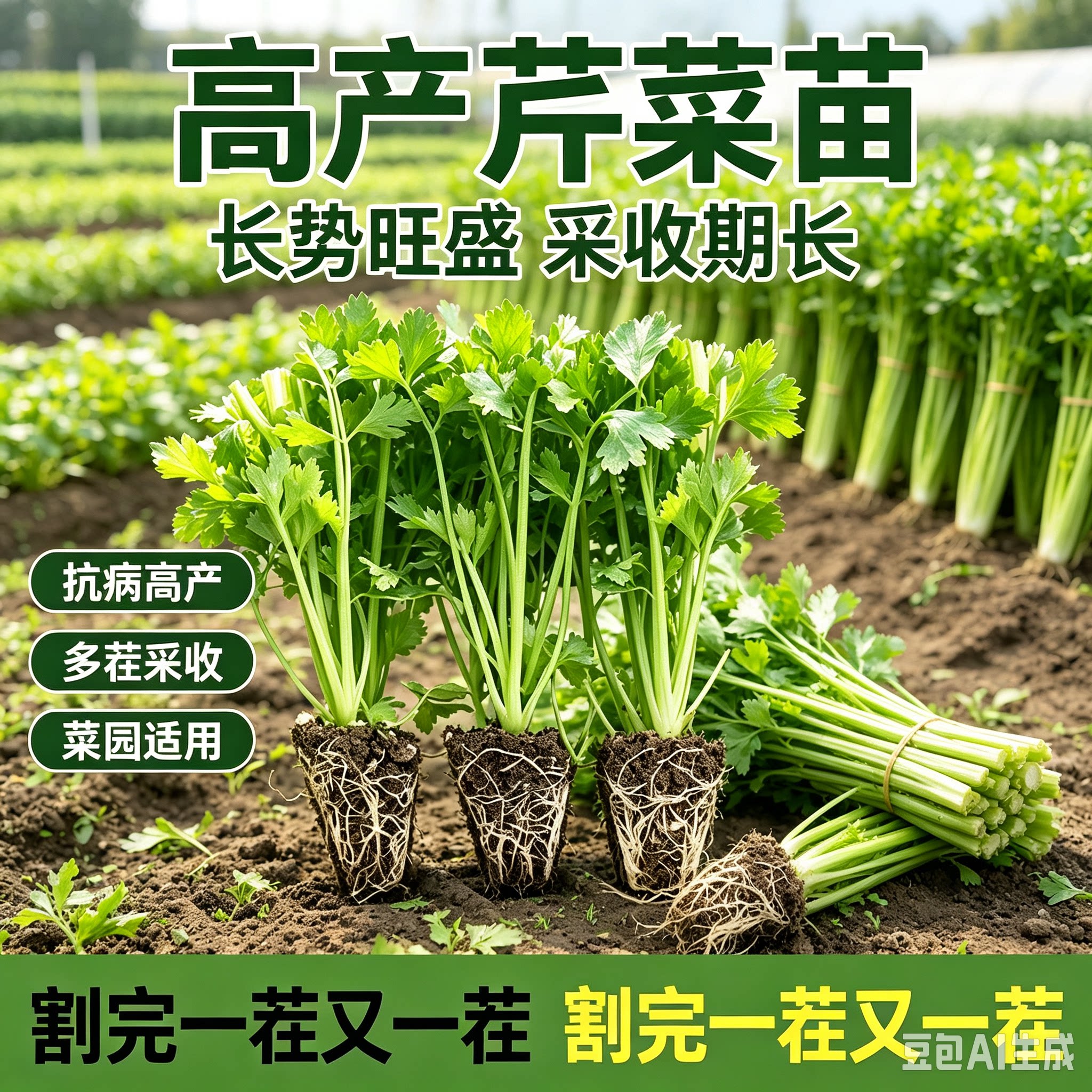 皇后西芹苗四季芹菜苗水果芹菜阳台花盆小院种植JM