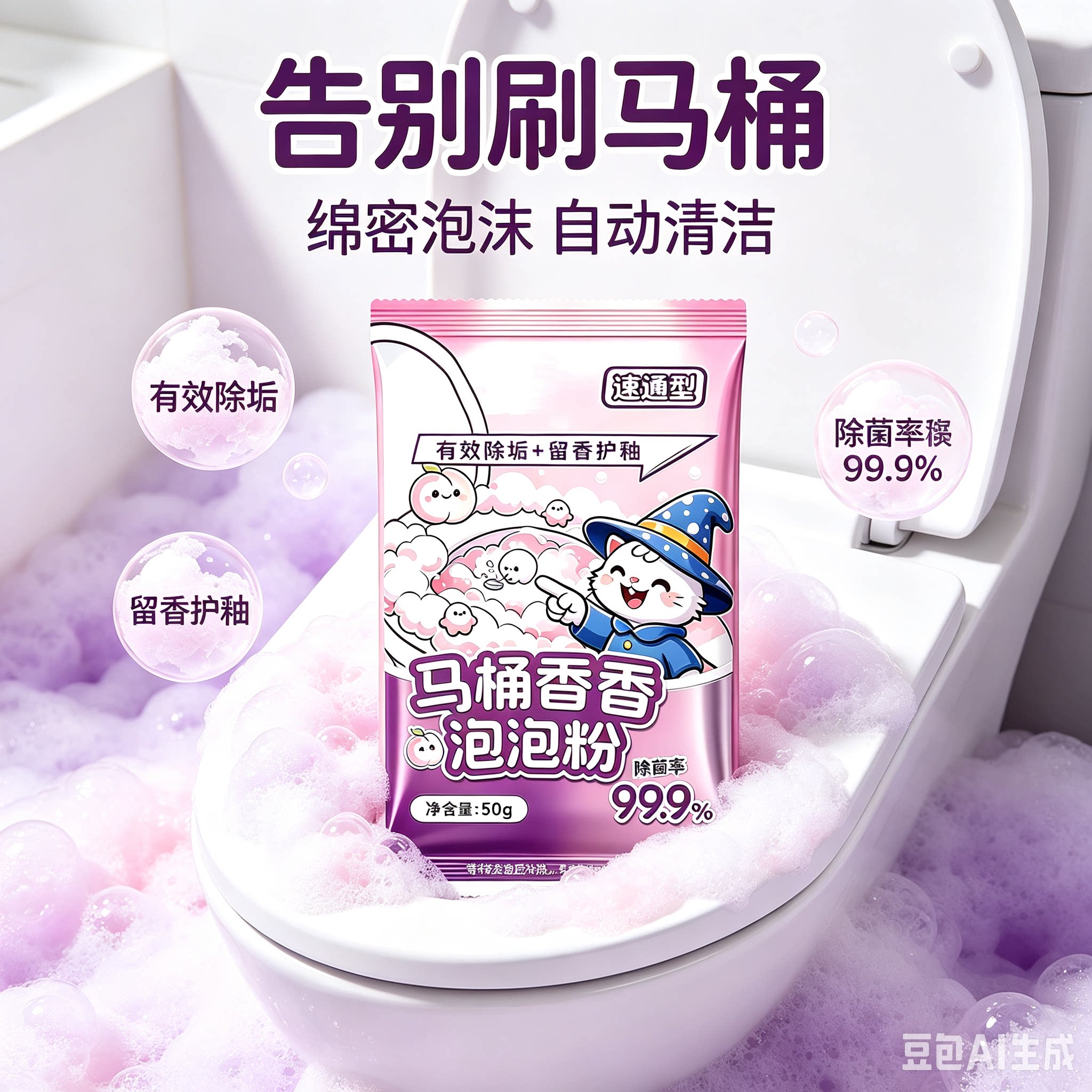【除菌去垢】马桶香香泡泡粉马桶除垢泡沫去黄去污除异味去渍JM