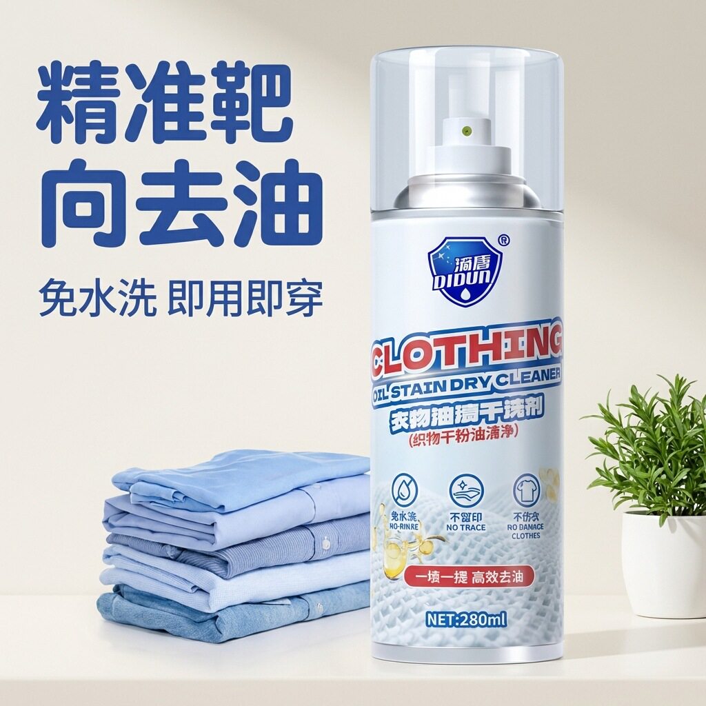 衣物油渍干洗剂衣服一拍净去油污剂强力免洗去油渍喷雾JY2