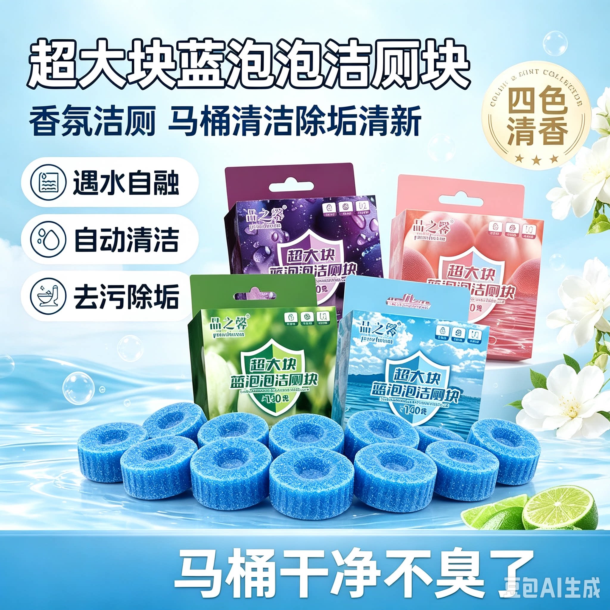 【到手8盒】全新升级香氛洁厕去污除垢洁厕宝清洁剂持久留香JM2