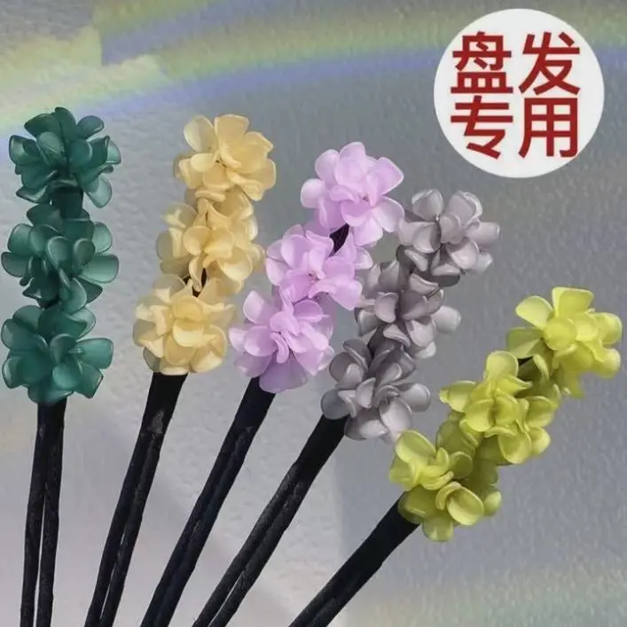 【新品福利价】非金属树脂发饰 新款绣球盘发棒懒人丸子头神器LJ