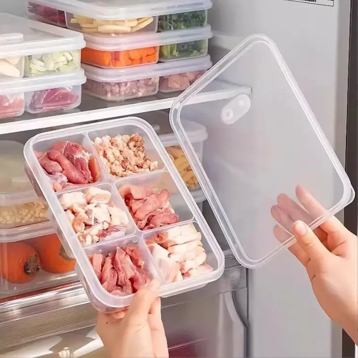 食品级冰箱保鲜盒厨房食物冷冻收纳盒带气孔水果蔬菜食品分装盒ZP