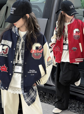 女童外套春秋款2026新款时髦洋气儿童秋季中大童小女孩休闲棒球服