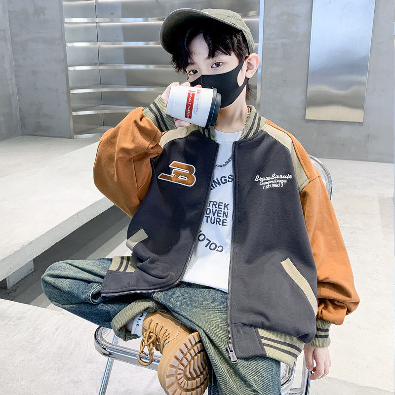 男童外套春秋款2025新款儿童春季薄款棒球服中大童韩版时髦男孩潮