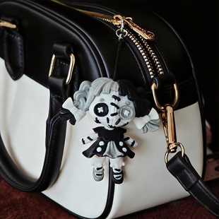 3D打印小众小女孩玩偶挂件关节可动哥特钥匙挂件丑萌治愈背包挂饰