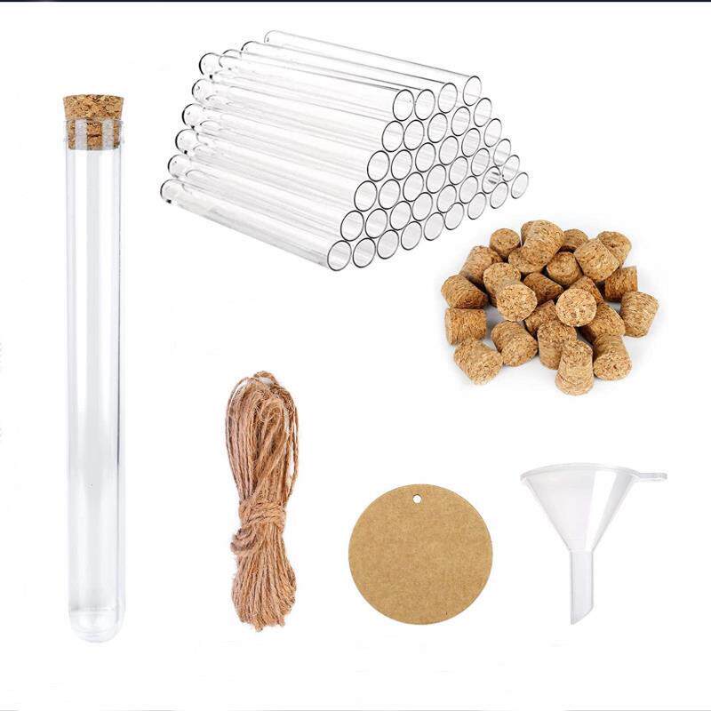 ps塑料试管20*150mm带木塞配小漏斗麻绳标签飞机盒套装厂家直供