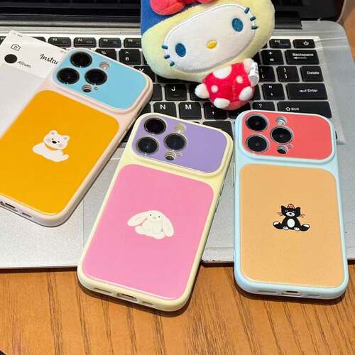多巴胺撞色动物适用苹果17/16大视窗手机壳iPhone15/14/13/12防摔