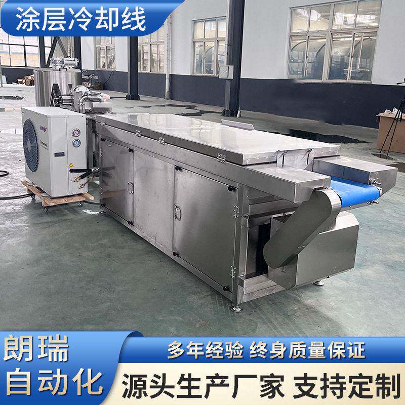 巧克力淋浆机冻干草莓淋巧克力浆设备蛋卷涂裹设备可带坚果碎