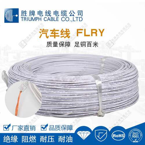 胜牌德标FLRY-B汽车电源连接线耐温105°CAS裸铜绞线PVC材质外被