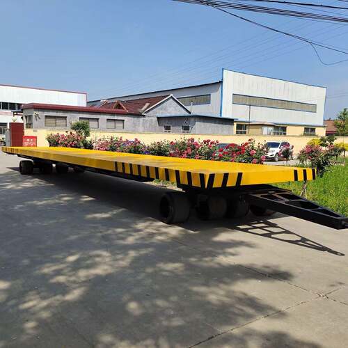 50吨加长型重型平板拖车小型物流搬运拉货工具平板运输车挂车