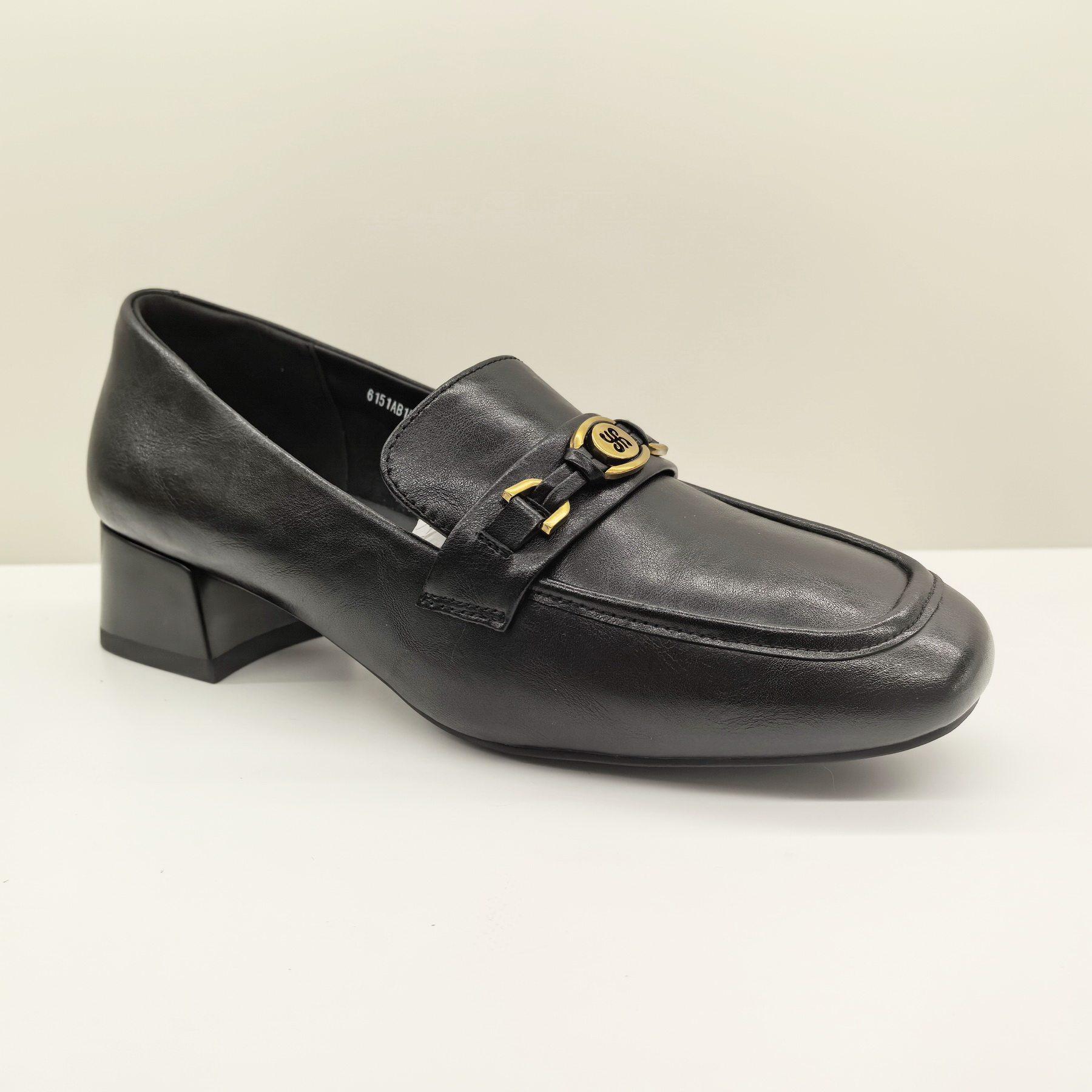 意尔康女鞋2026春季新款通勤深口中跟方头乐福鞋粗跟一脚蹬皮鞋女,女鞋,深口单鞋,淘宝优惠券,粉丝福利购,淘宝优惠卷