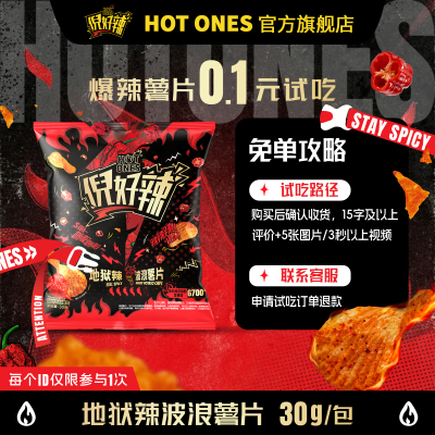 HOTONES倪好辣魔鬼地狱辣休闲零食办公室零食大礼包（0.1元试吃）
