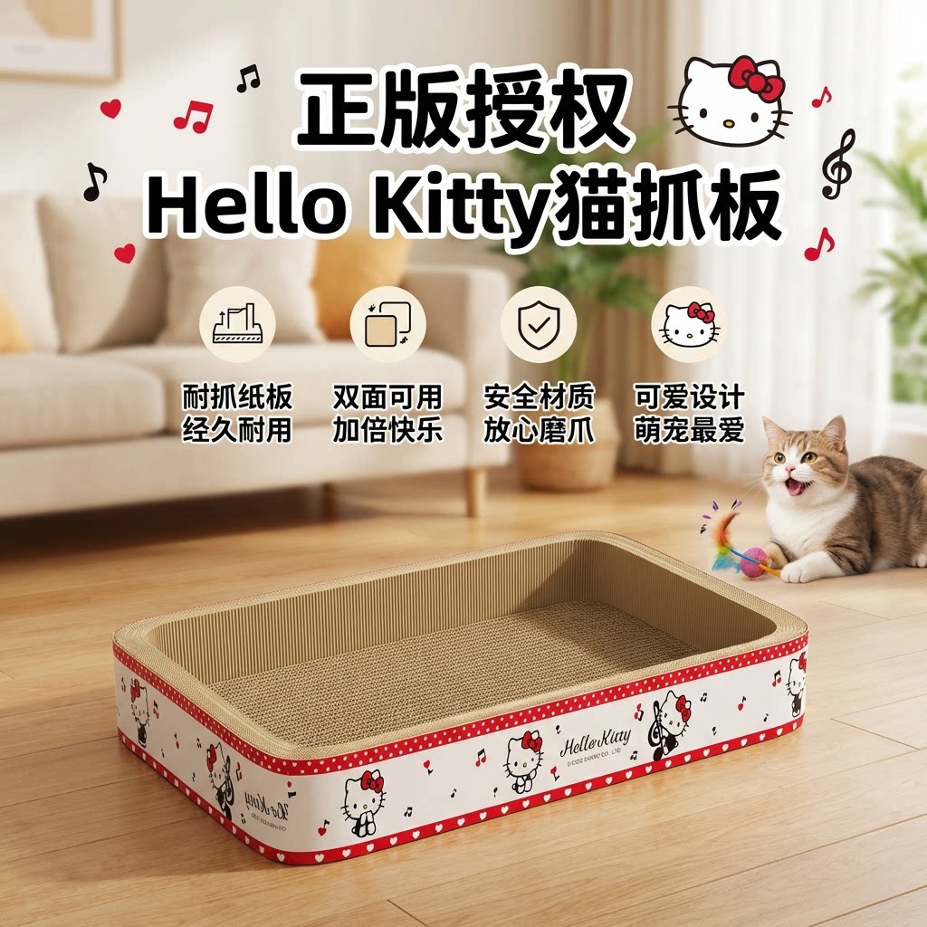 爪护家瓦楞纸加厚猫抓板图片