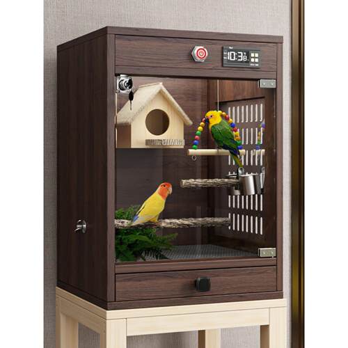 鹦鹉笼孵化器鸟笼鸟巢大实木虎皮鹦鹉笼宠物屋暖风与抽屉