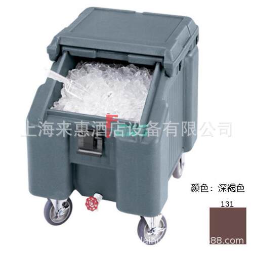 美国金CAMBRO ICS100L-131餐饮设备 斜盖低型储冰车(深褐色)