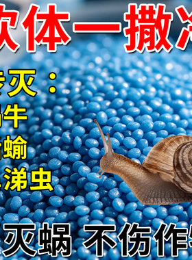 蜗牛药四聚乙醛蓝色颗粒菜地杀专用螺丝福寿螺蛞蝓鼻涕虫驱一撒无