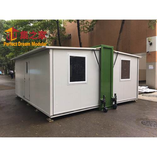 外贸双翼折叠活动房三合一移动可折叠住人集装箱拓展房打包箱房屋