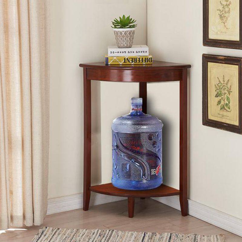 花架三角置物架实木角架 美式客厅墙角架 电话角落柜转角收纳包邮