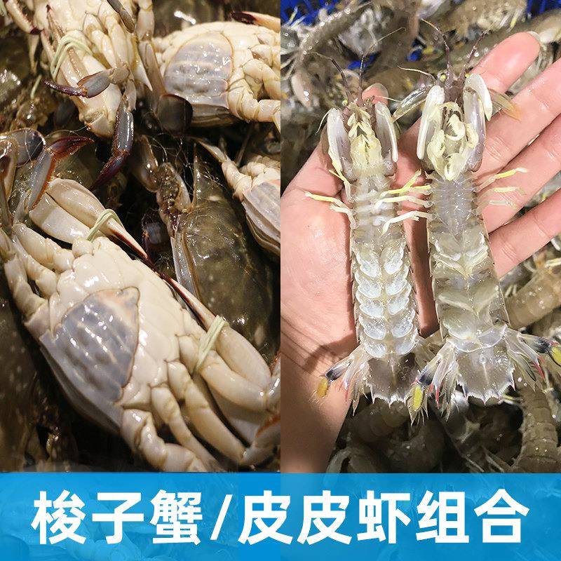【保鲜不保活】梭子蟹和皮皮虾混搭组合共3斤