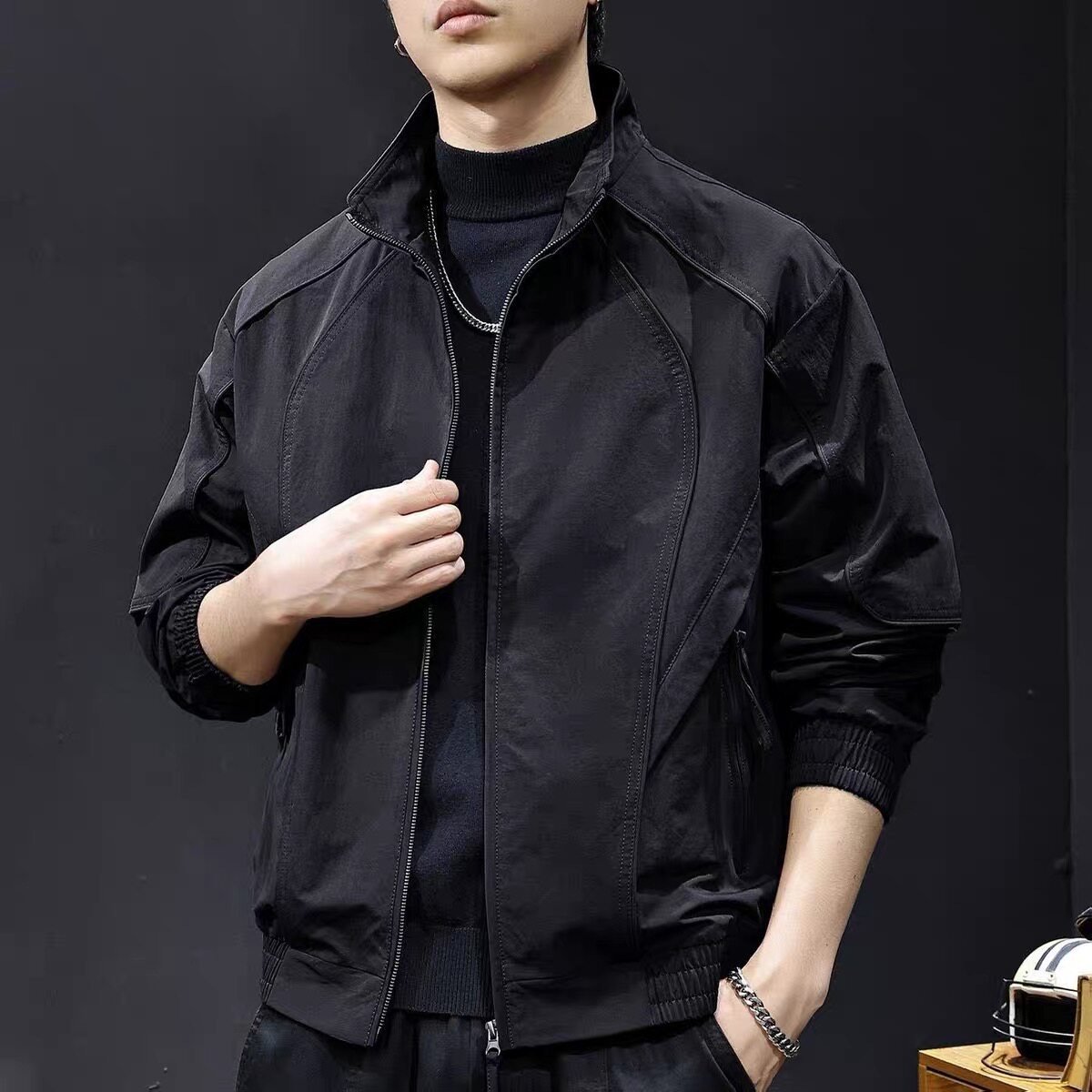 美式2026新款休闲夹克男士外套春秋款潮牌大码春季衣服男装