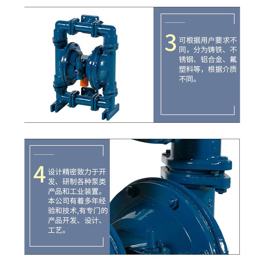 隔QBY-40气动 膜泵 耐腐膜蚀隔膜泵流体衬氟气动隔泵量大上轮科技