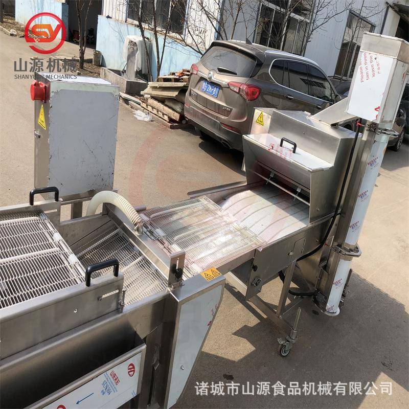 冷冻蟹肉饼MDF上糠机 堡全自动不机设锈钢裹糠备 汉肉饼上糠机器