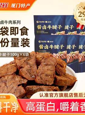 银祥酱牛肉熟食牛腱子代餐卤牛肉真空包装速食开袋即食100g×6袋