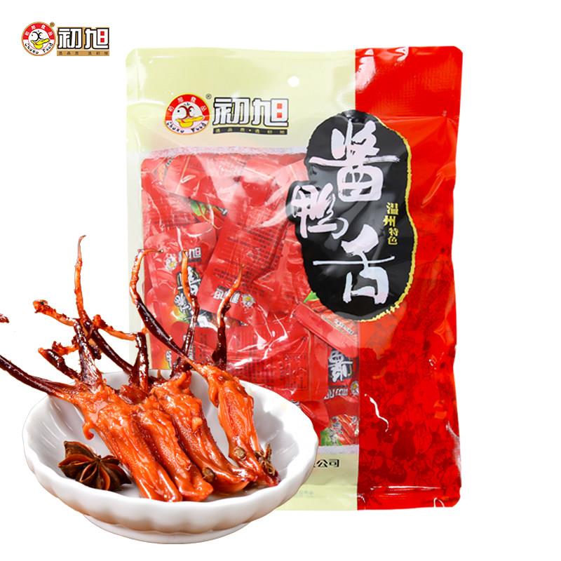 初旭专卖店温州特产初旭酱鸭舌头原味480g鸭肉小包装零食初旭鸭舌